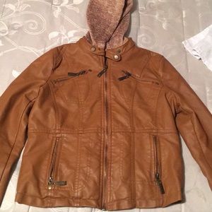 Brown leather jacket